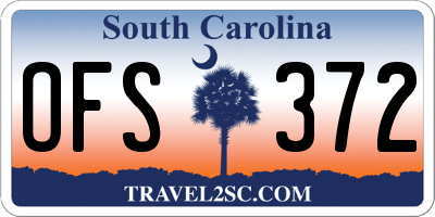 SC license plate OFS372
