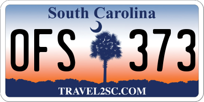 SC license plate OFS373
