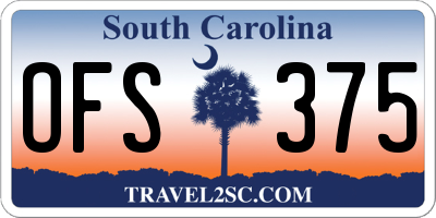 SC license plate OFS375