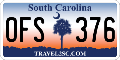 SC license plate OFS376