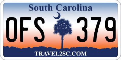 SC license plate OFS379