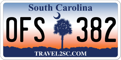 SC license plate OFS382