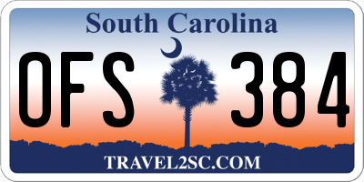 SC license plate OFS384