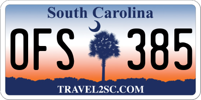SC license plate OFS385