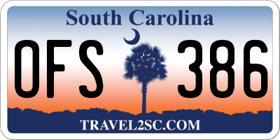 SC license plate OFS386