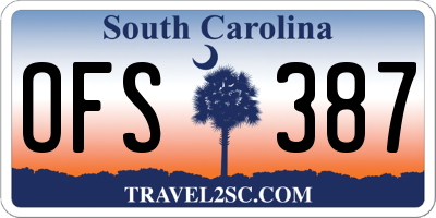 SC license plate OFS387