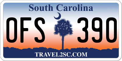 SC license plate OFS390