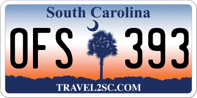 SC license plate OFS393