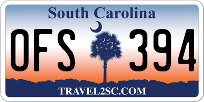 SC license plate OFS394