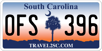 SC license plate OFS396