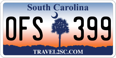 SC license plate OFS399