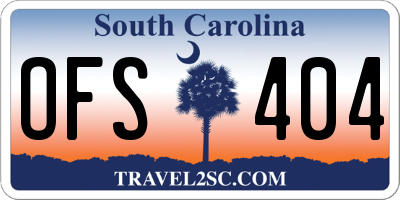 SC license plate OFS404