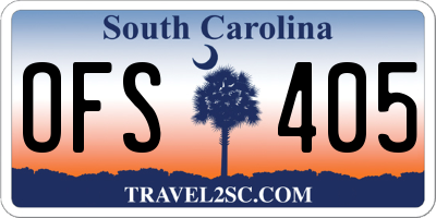 SC license plate OFS405