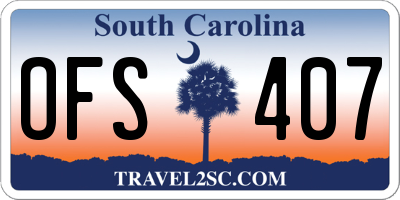 SC license plate OFS407