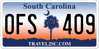 SC license plate OFS409