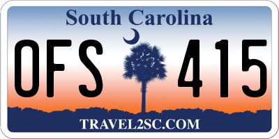 SC license plate OFS415