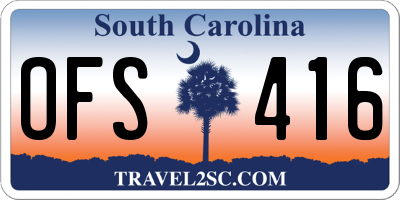 SC license plate OFS416