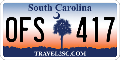 SC license plate OFS417