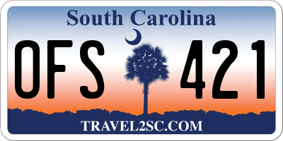 SC license plate OFS421