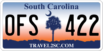 SC license plate OFS422