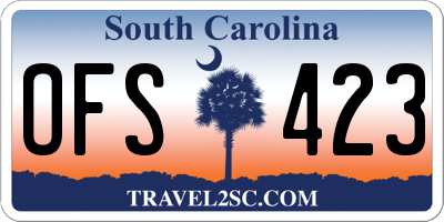 SC license plate OFS423