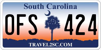 SC license plate OFS424