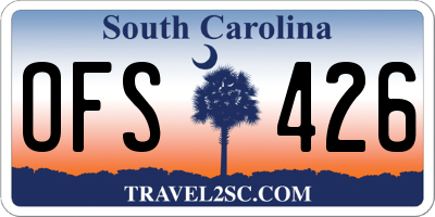 SC license plate OFS426