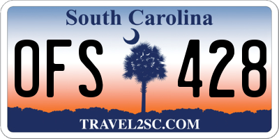 SC license plate OFS428