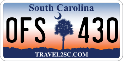 SC license plate OFS430