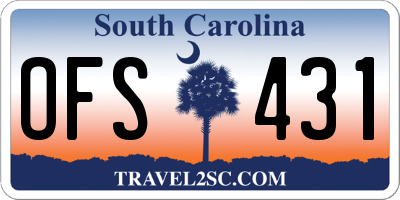 SC license plate OFS431