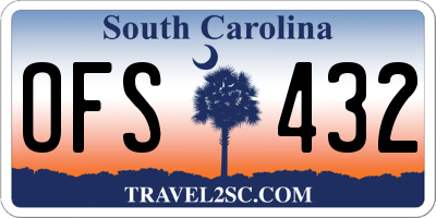 SC license plate OFS432