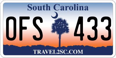 SC license plate OFS433