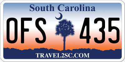SC license plate OFS435