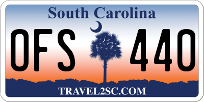 SC license plate OFS440