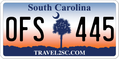 SC license plate OFS445