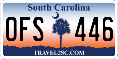 SC license plate OFS446