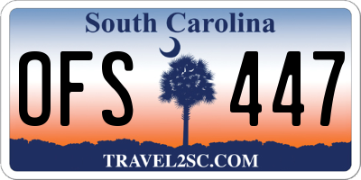 SC license plate OFS447