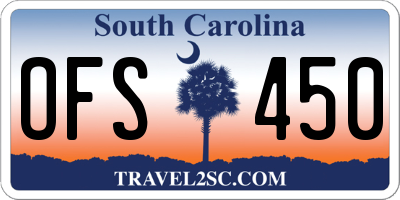 SC license plate OFS450
