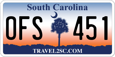 SC license plate OFS451