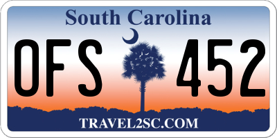 SC license plate OFS452