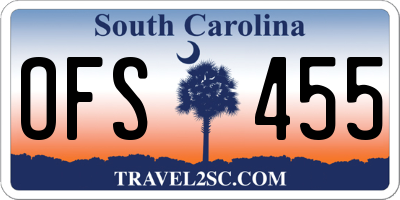 SC license plate OFS455