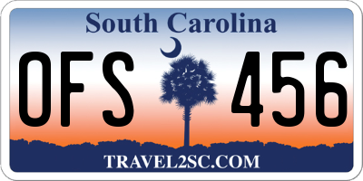 SC license plate OFS456