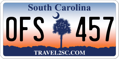 SC license plate OFS457
