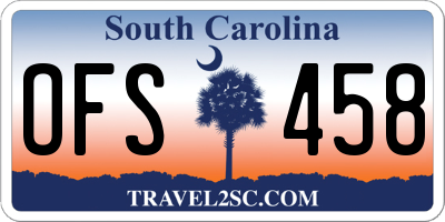 SC license plate OFS458