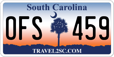 SC license plate OFS459