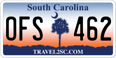SC license plate OFS462