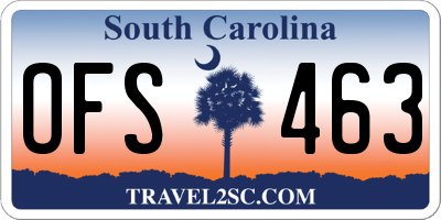 SC license plate OFS463