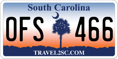 SC license plate OFS466