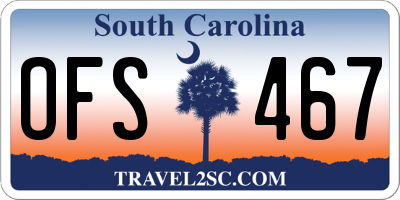 SC license plate OFS467
