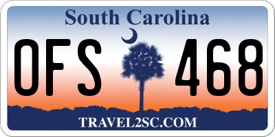SC license plate OFS468